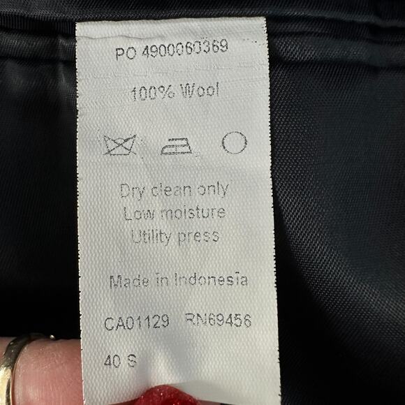 Calvin Klein Tuxedo Suit Navy Blue Black Extreme Slim Fit Jacket Pants 40S 34S - Picture 6 of 16